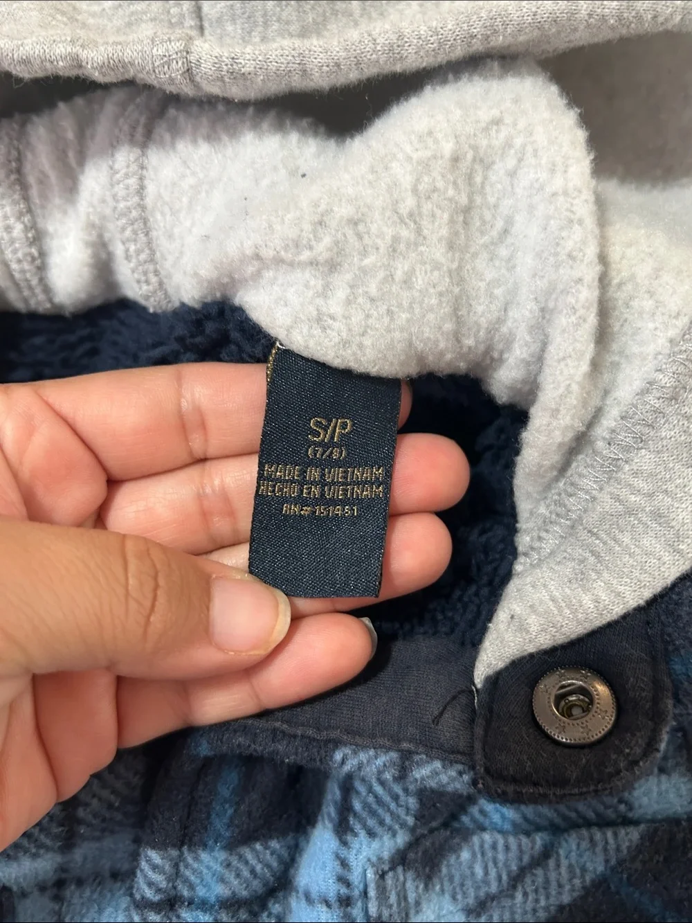 Freedom Foundry Boy’s Plaid Fleece Sherpa Snap Up Jacket Small (7/8)